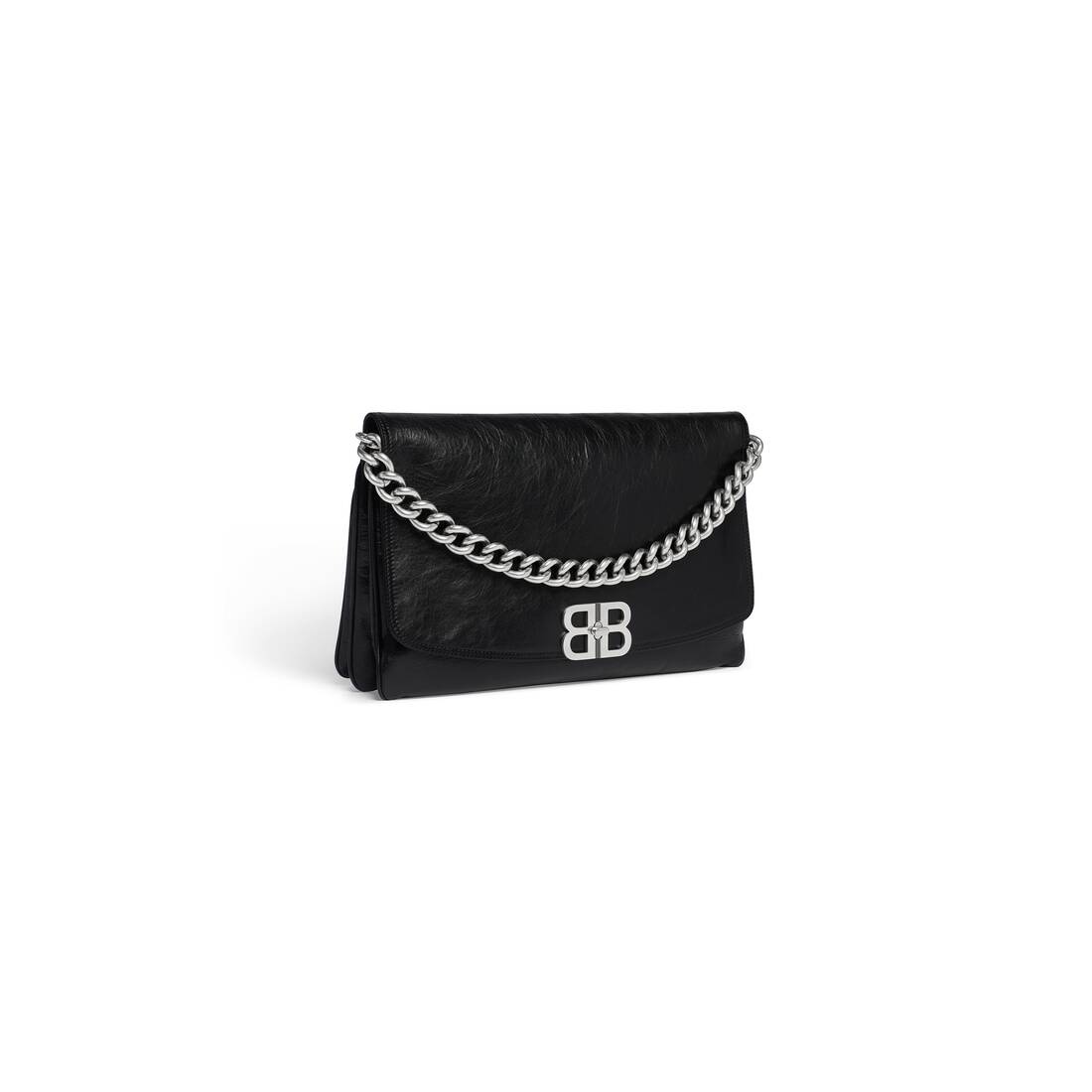Women's Bb Soft Large Flap Bag  in Black - 2