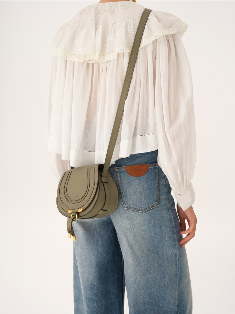 Chloé SMALL MARCIE SADDLE BAG IN GRAINED LEATHER outlook