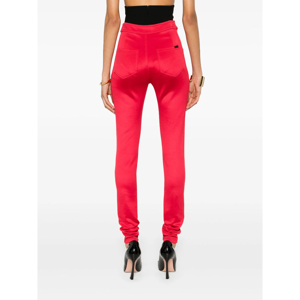 Saint Laurent Red Trousers - Skinny Trousers Women - 2