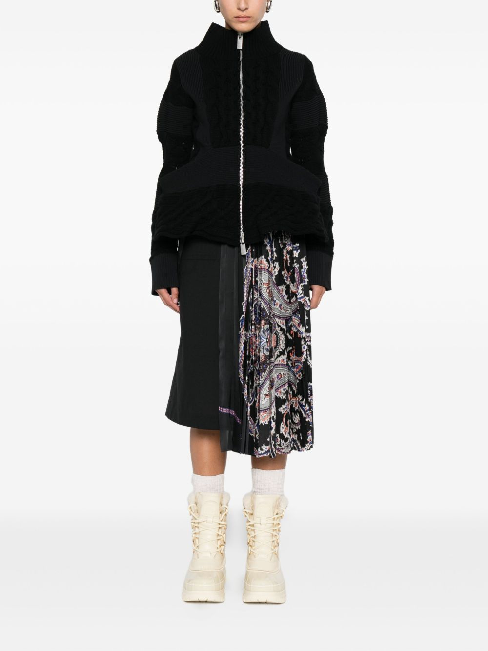 pleated paisley-print skirt - 2