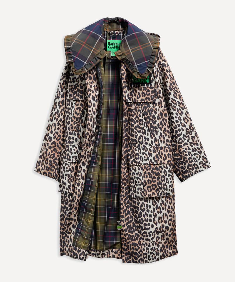 x GANNI Leopard Print Waterproof Parka Jacket 8
