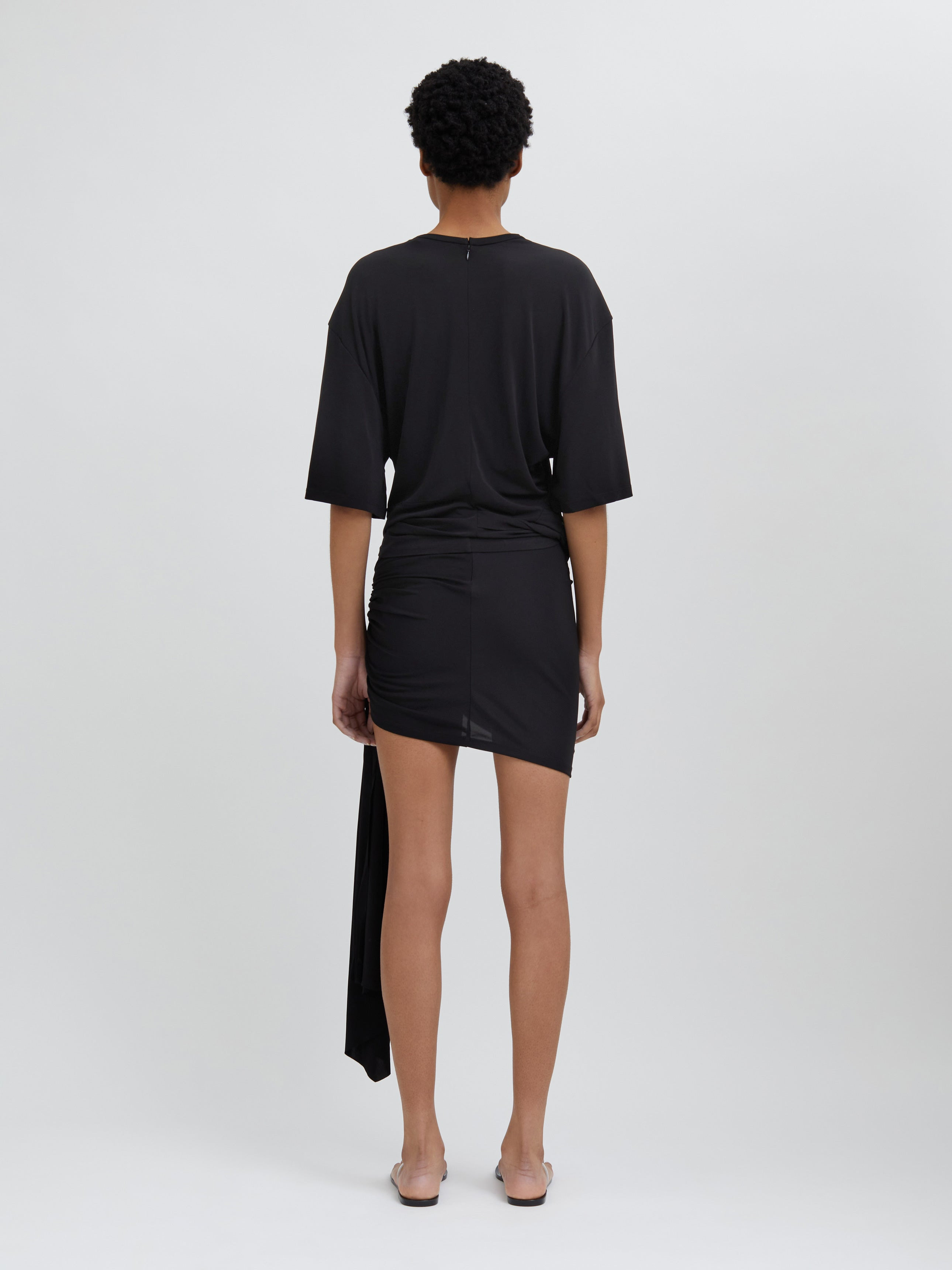 Side Cowl Waist Tee - 5