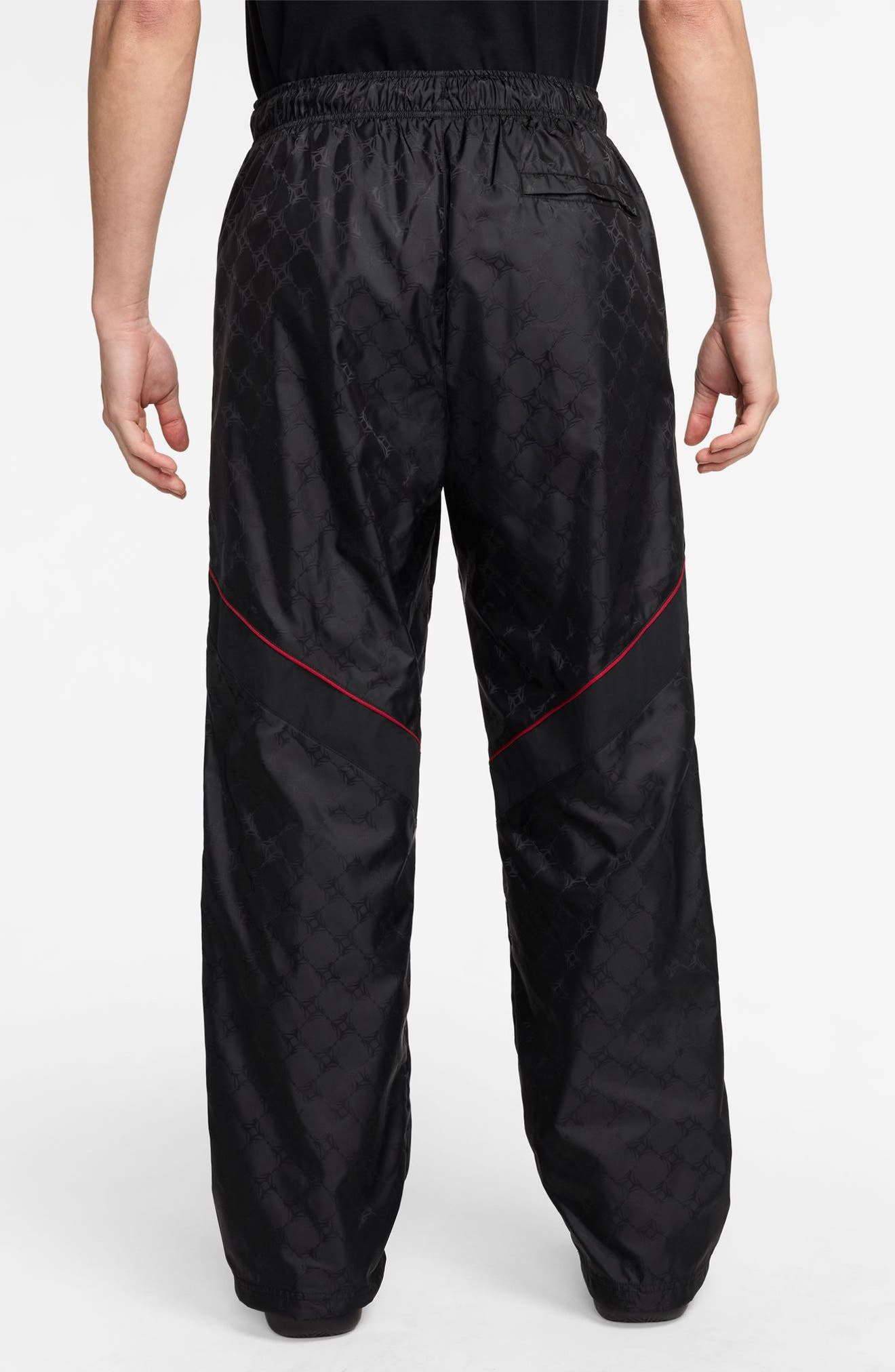 Jordan Brooklyn Printed Nylon Draft Pants in Black/Iron Grey/Gym Red/Red at Nordstrom - 2