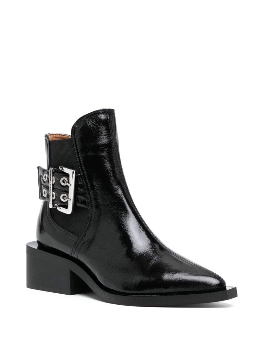 45mm buckle-detail leather boots - 2