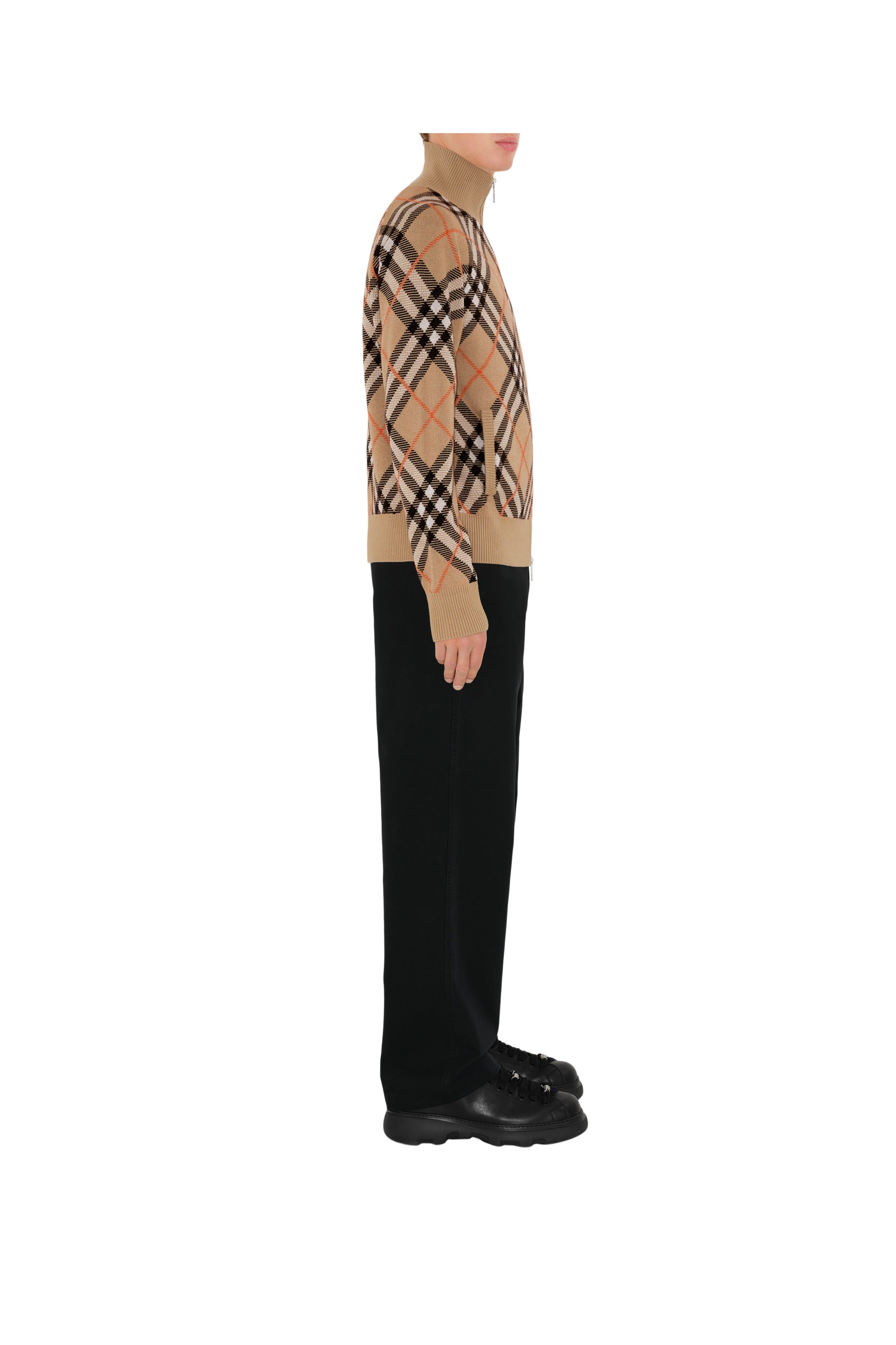 burberry Check Wool Mohair Blend Jacket in Sand at Nordstrom - 3