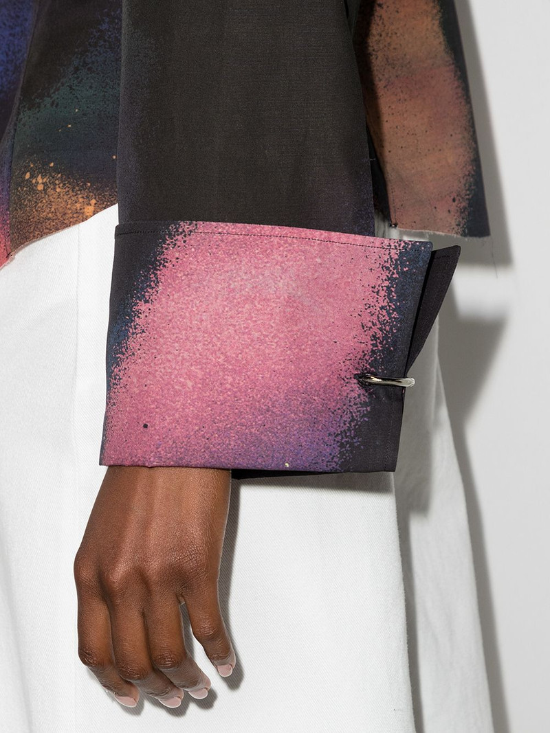 abstract print turn cuffs shirt 4