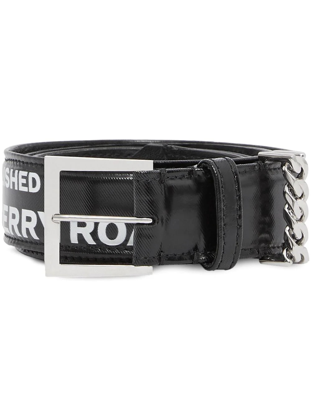 chain detail Horseferry print belt - 1