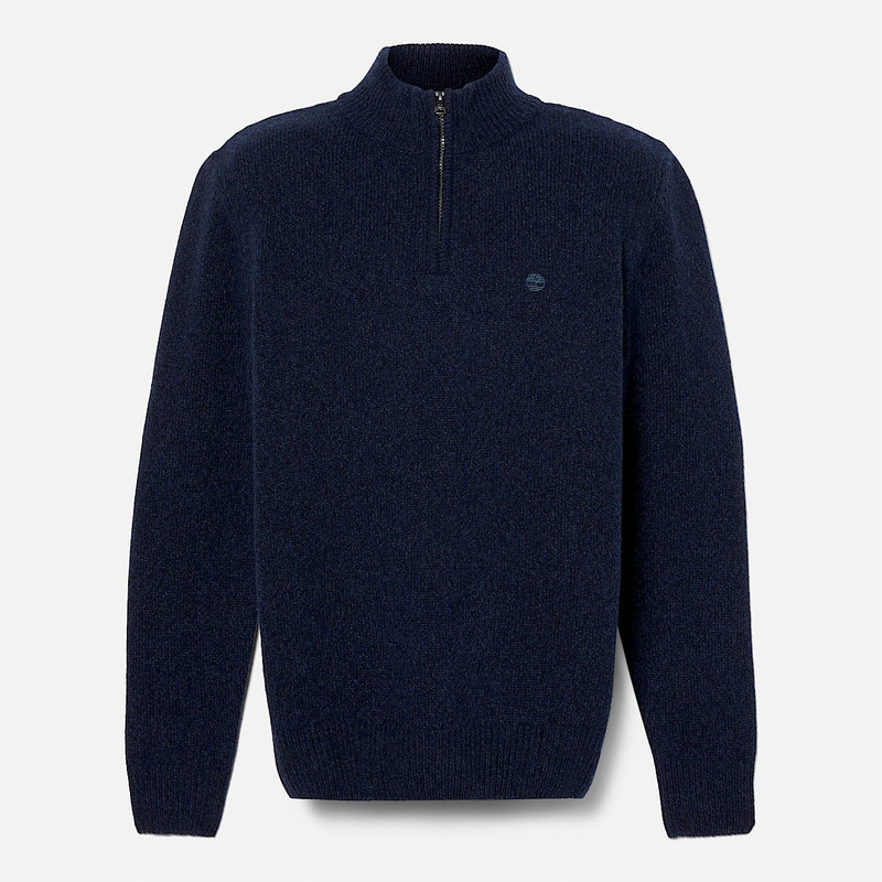 Men's Twisted Yarn Quarter-Zip Sweater 1