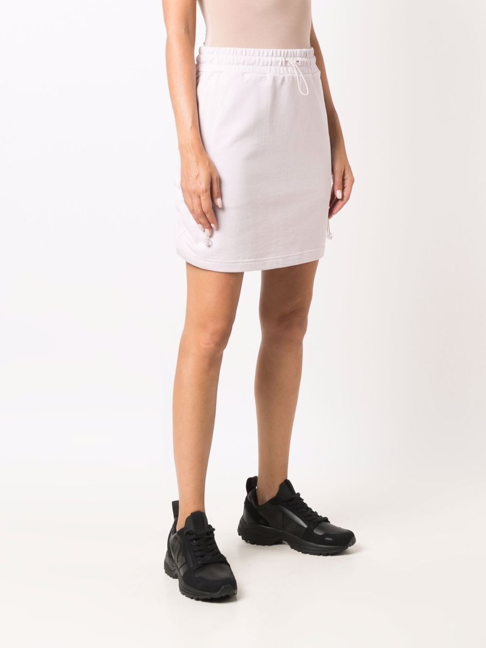 draped cotton miniskirt - 3