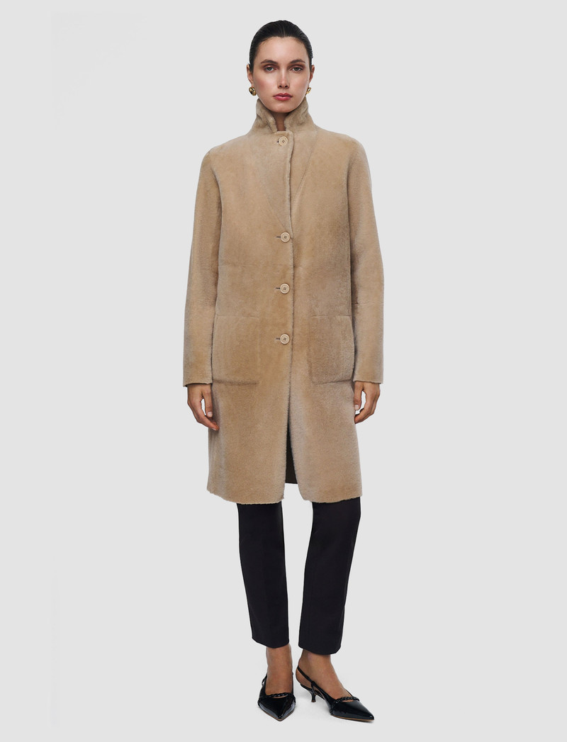 JOSEPH Britanny Reversible Soft Shearling Jacket outlook