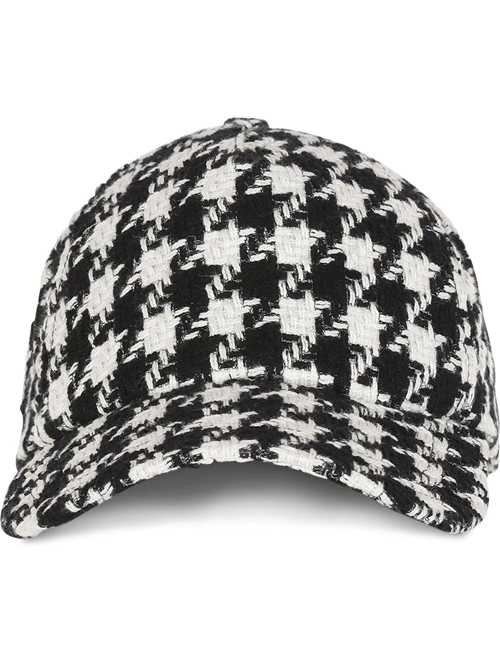 houndstooth pattern baseball cap - 1