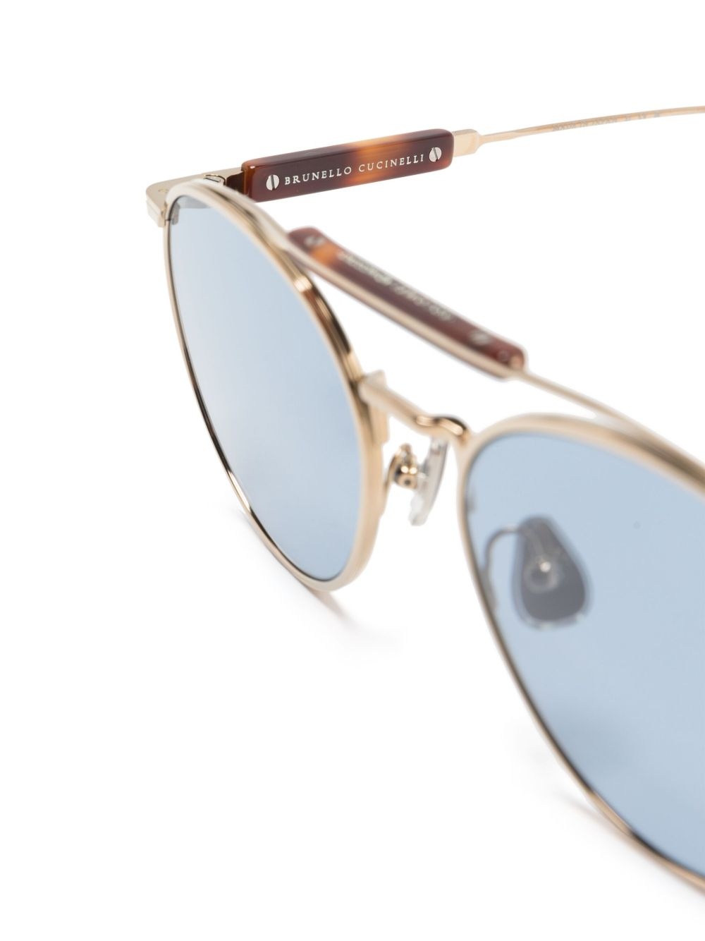 metallic round-frame sunglasses - 3