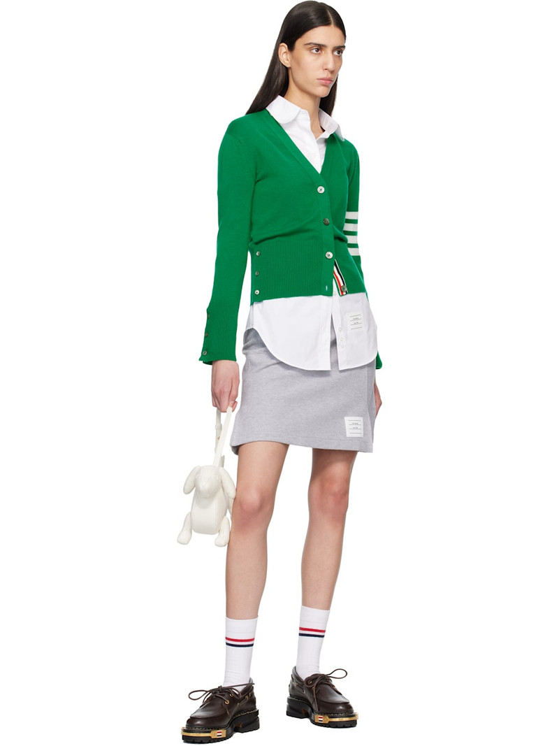 Thom Browne Gray Box Pleat Miniskirt outlook
