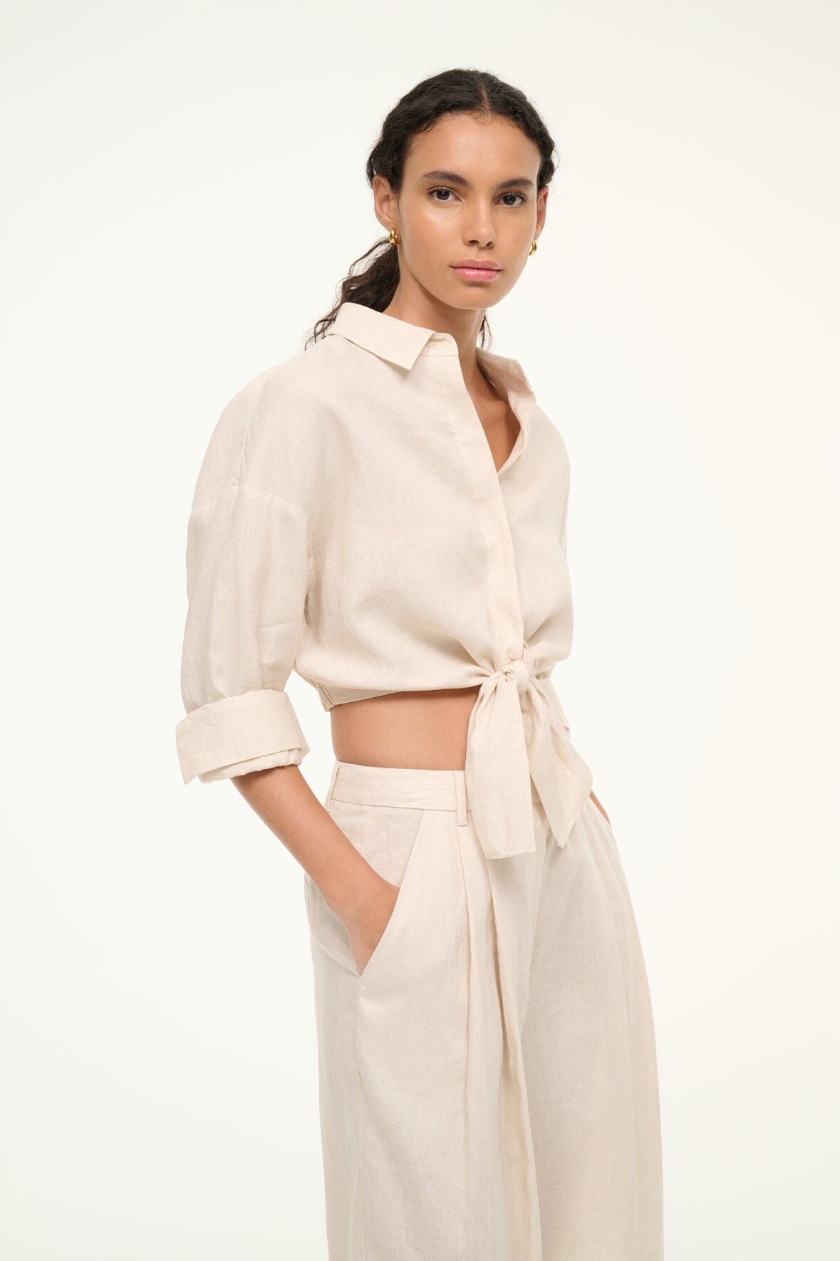 STAUD LISA LINEN TOP NATURAL - 4