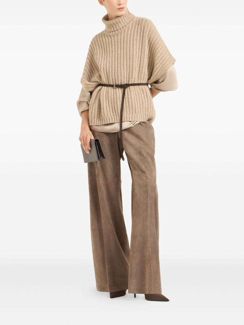 Brunello Cucinelli suede trousers outlook