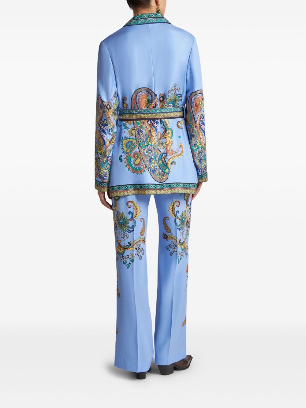 silk twill blazer - 3