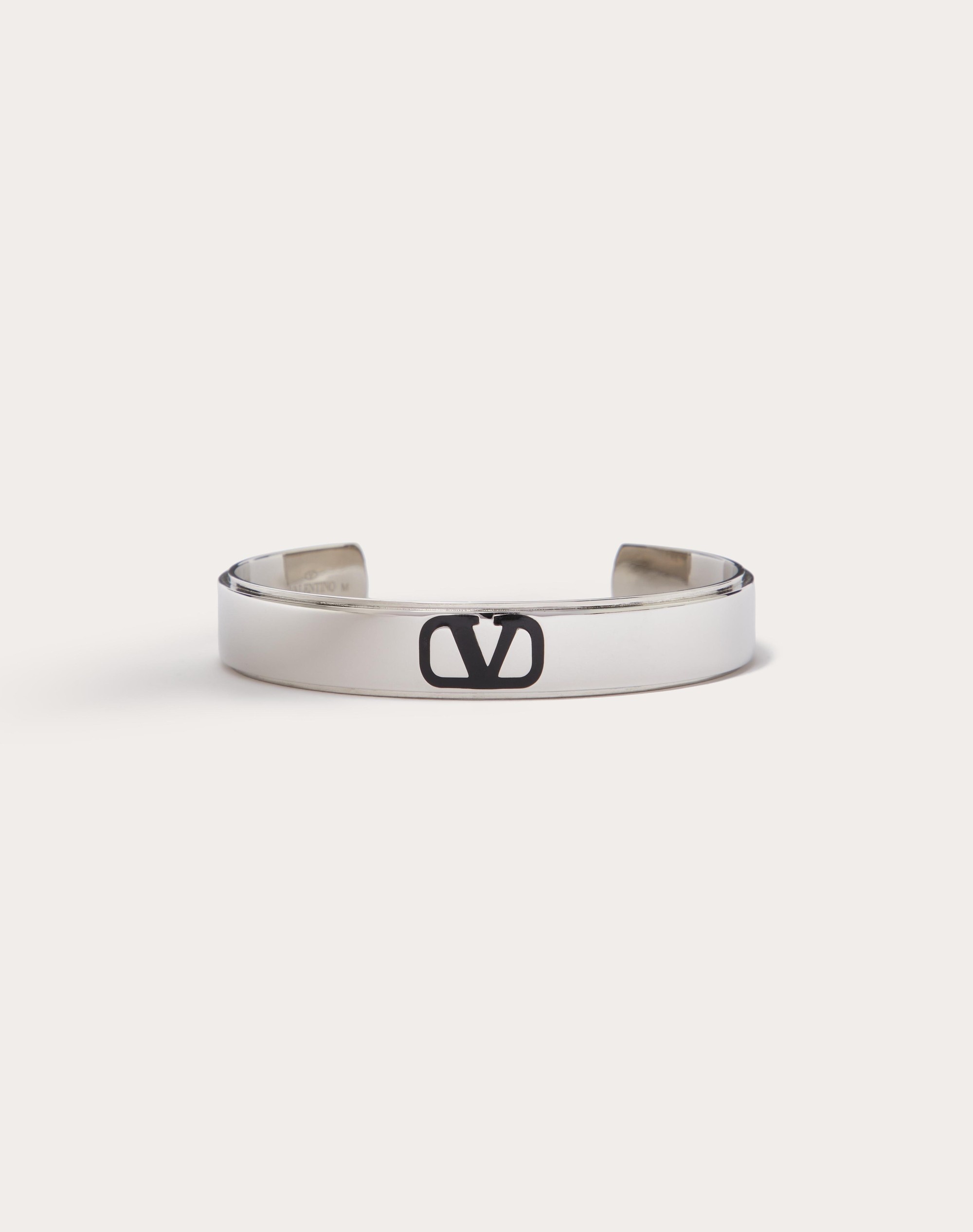 VLOGO SIGNATURE METAL AND ENAMEL CUFF - 1