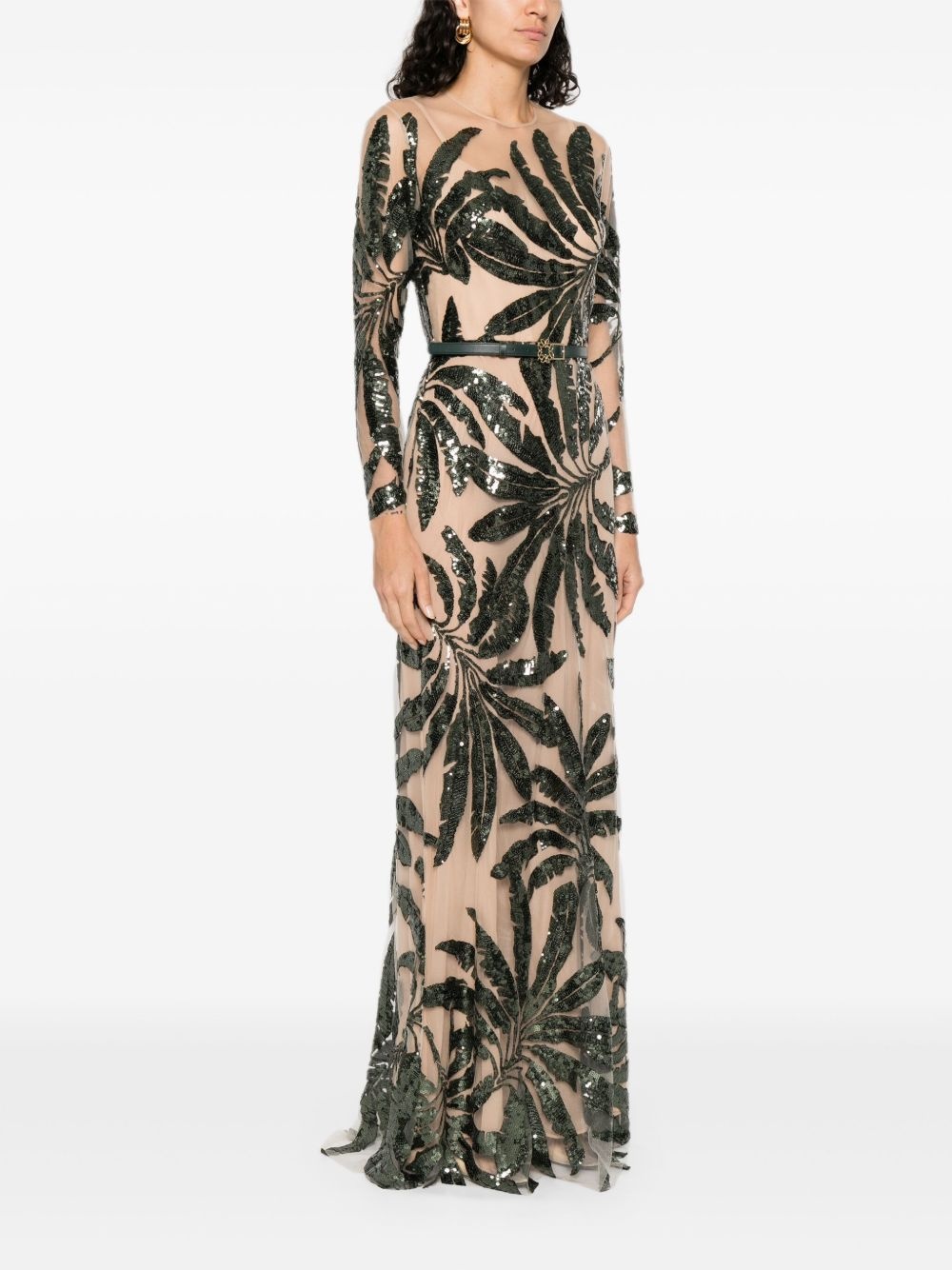 embroidered tulle maxi dress - 3
