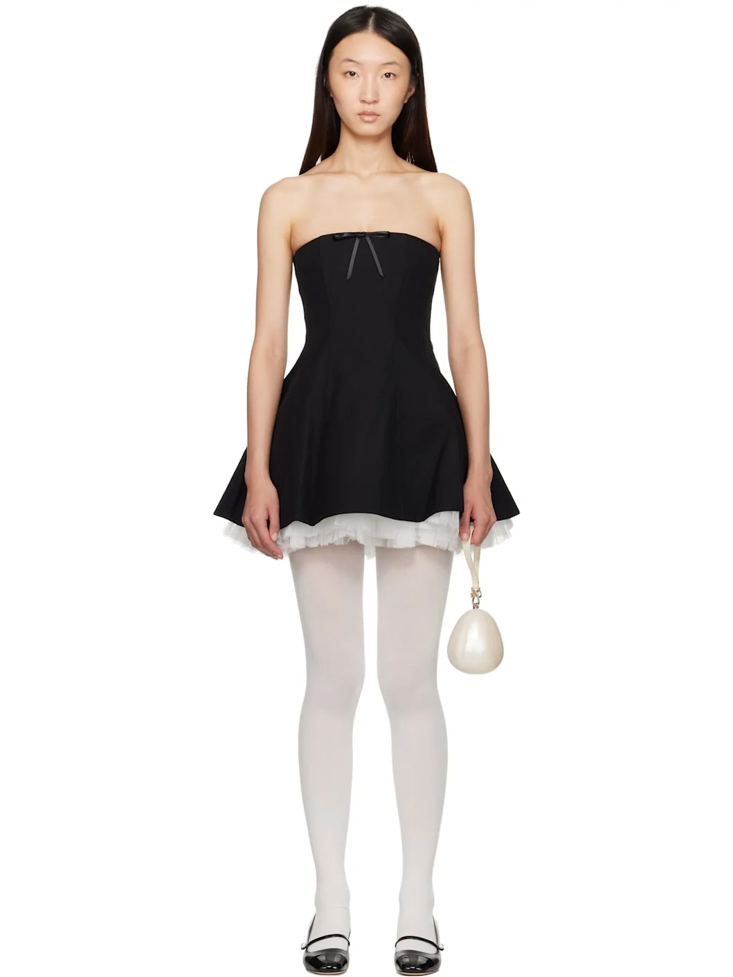 bow-detail strapless minidress - 1
