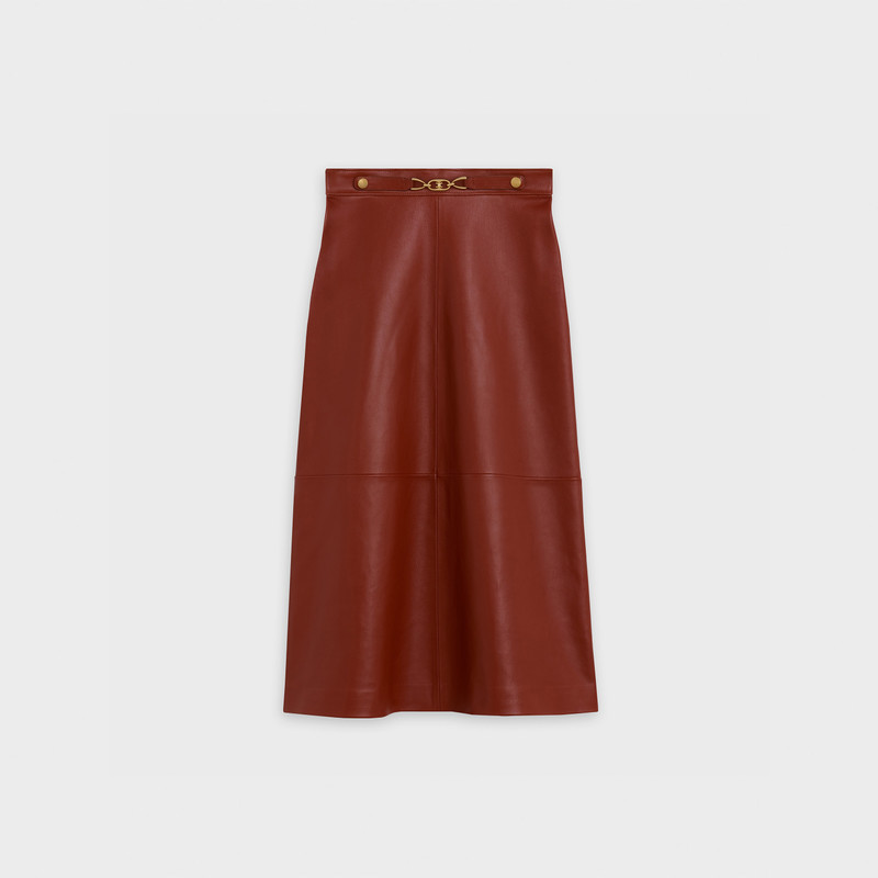 MIDI SKIRT SIGNATURE IN LAMBSKIN 1