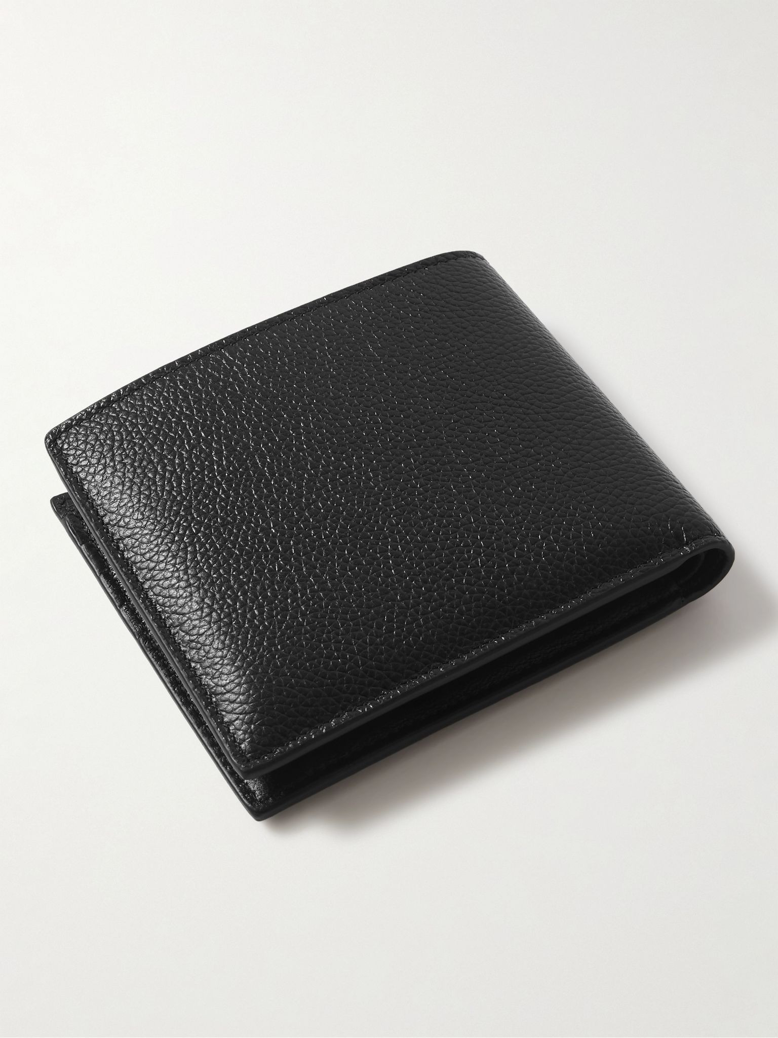 Logo-Print Full-Grain Leather Billfold Wallet Black - 2