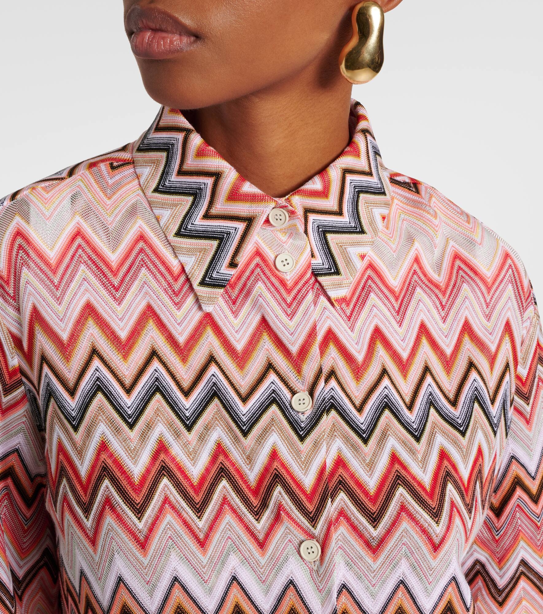 Zig Zag cotton-blend shirt - 4