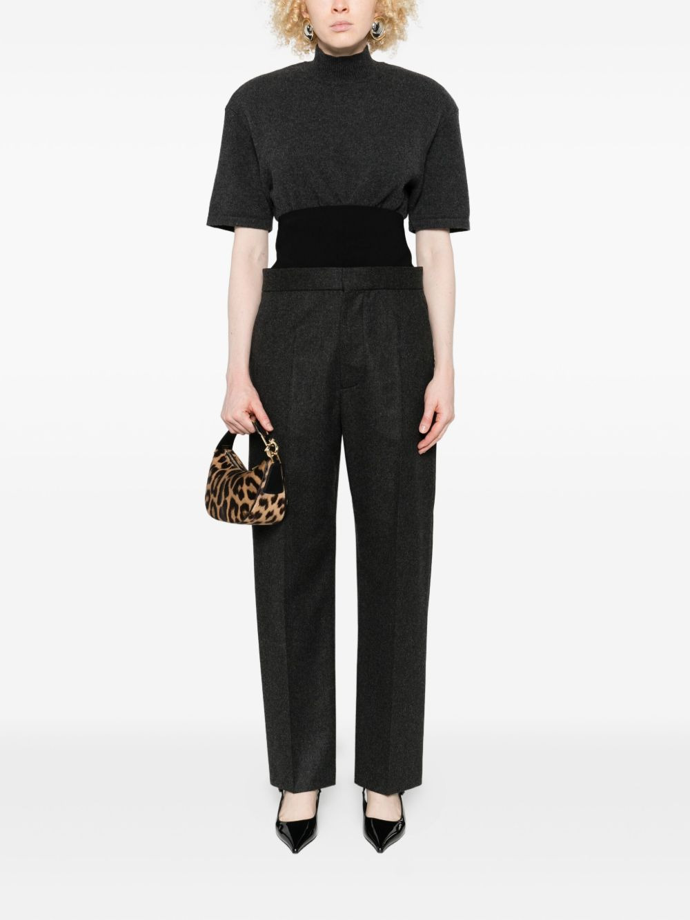knit-waistband trousers - 2