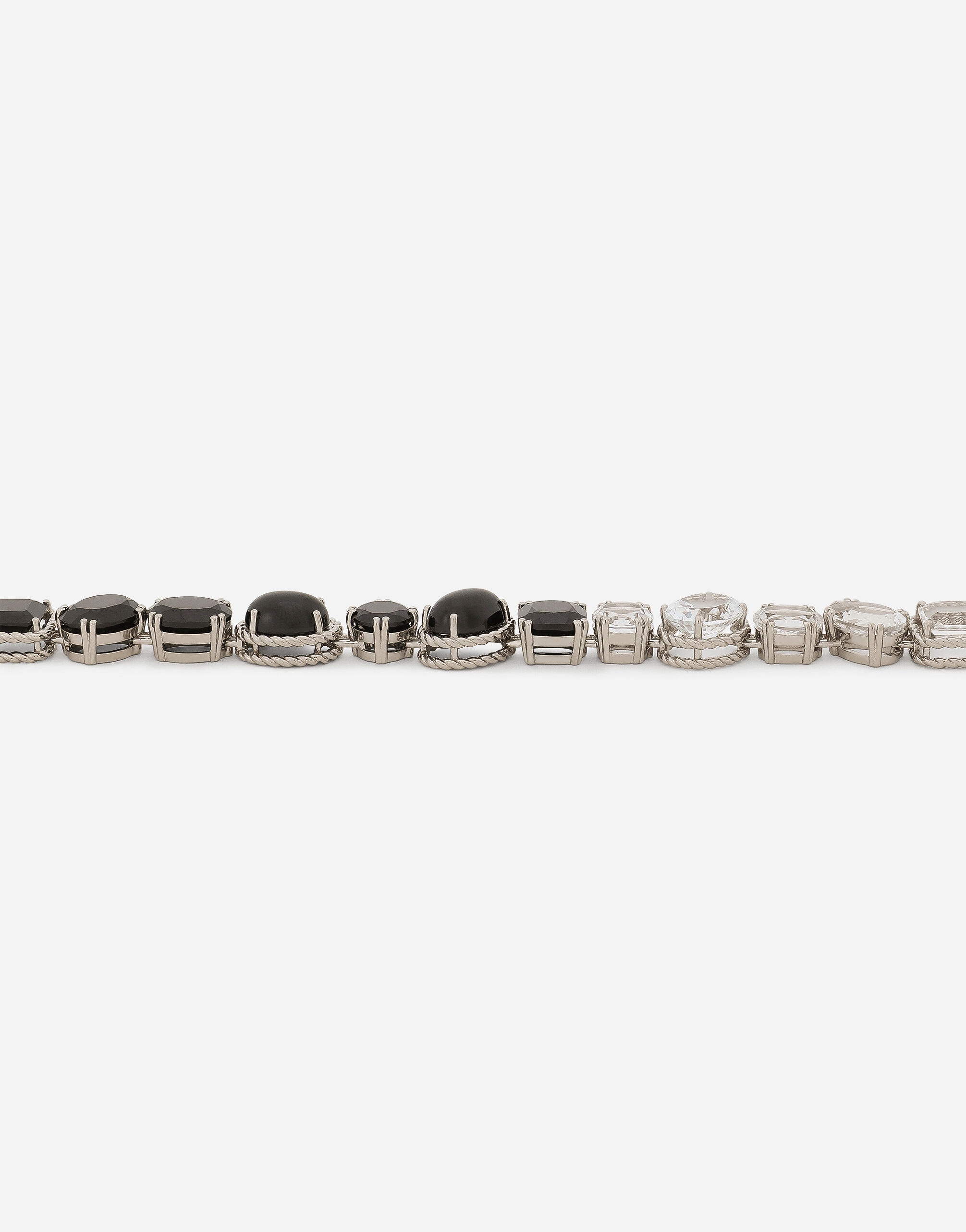 Rainbow Monochrome Necklace 18-carat white gold, spinels and topazes 4