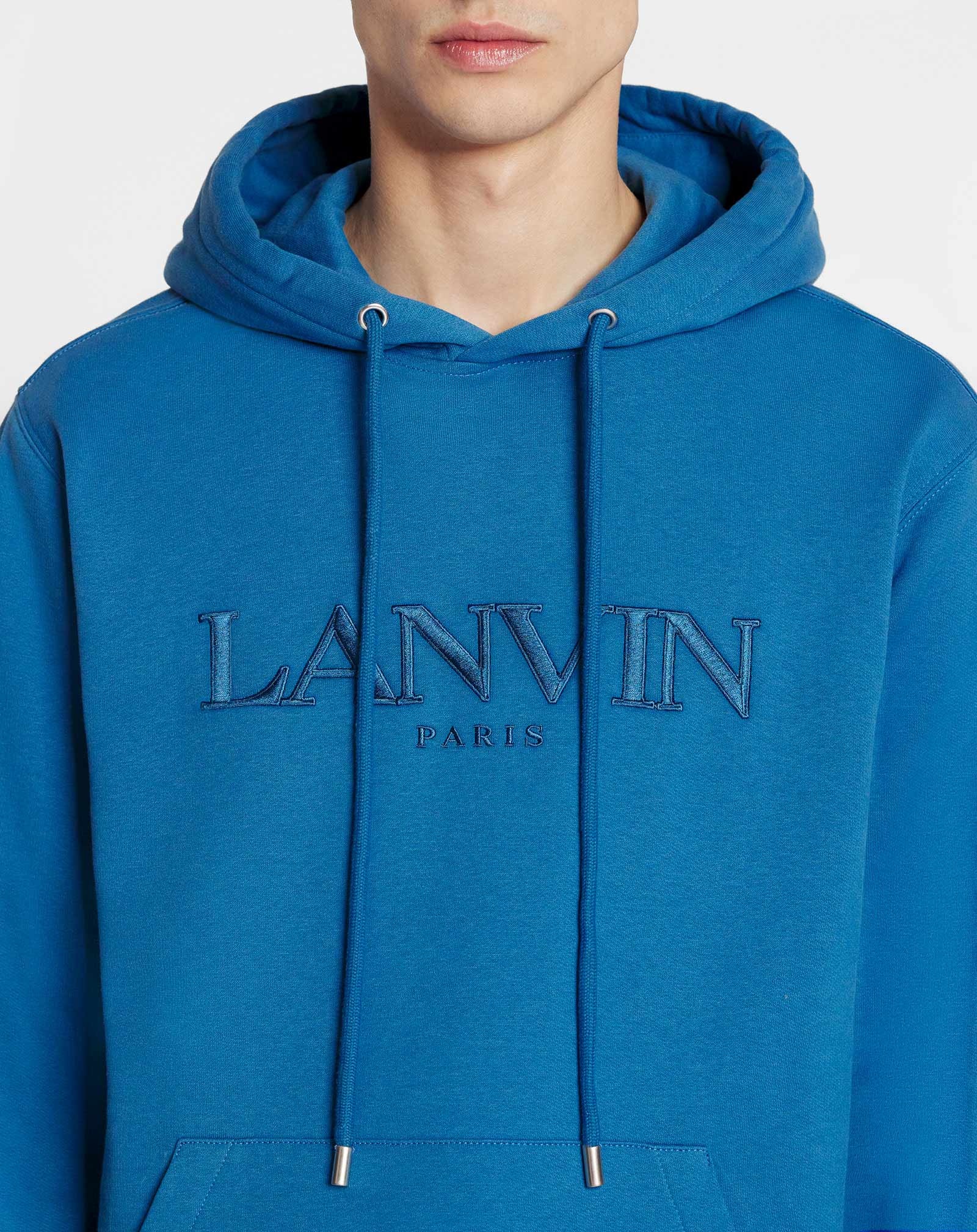 OVERSIZED EMBROIDERED LANVIN PARIS HOODIE - 5