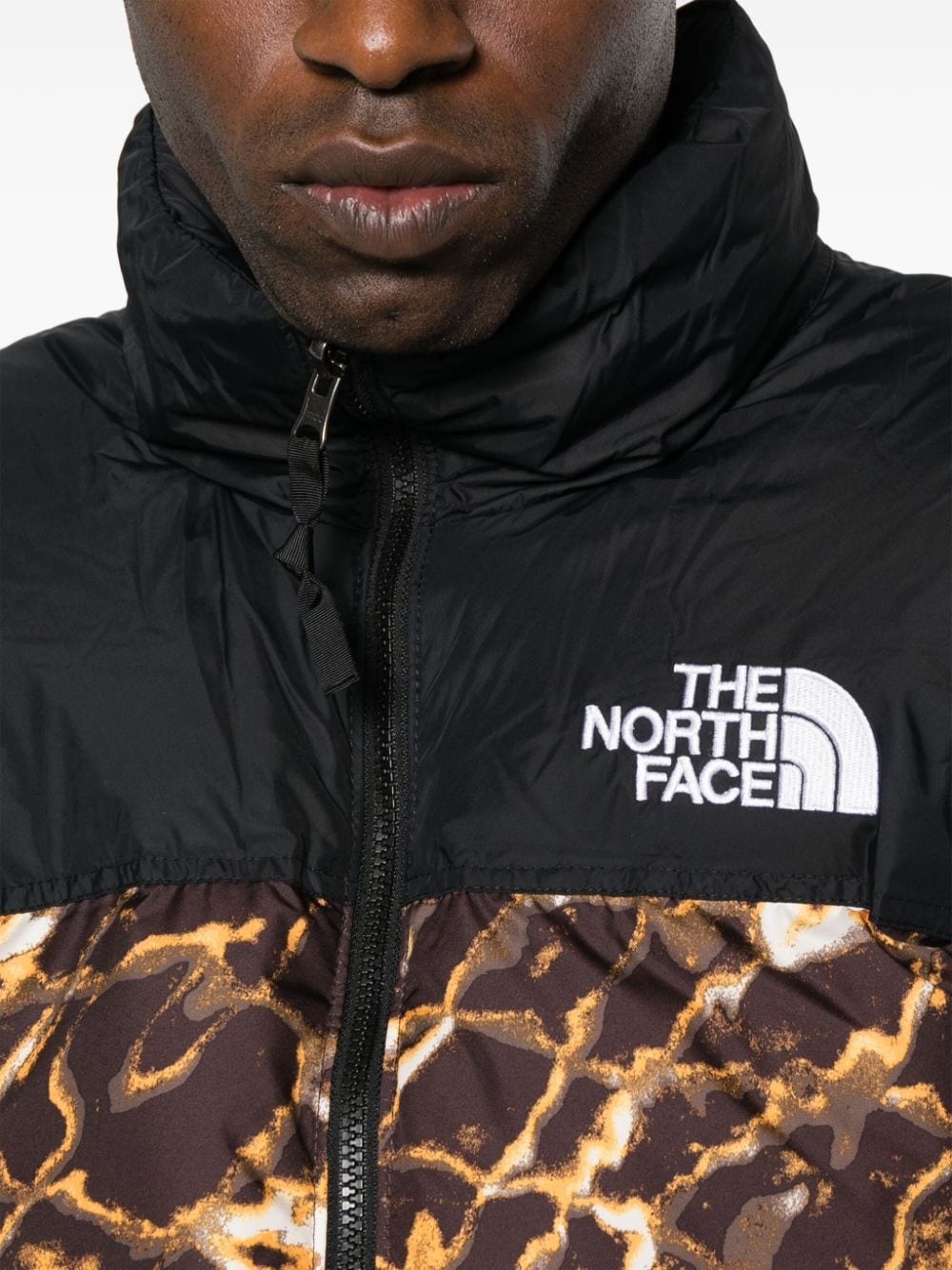 abstract-pattern print padded-design jacket - 5