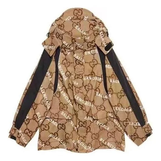 Gucci x Balenciaga The Hacker Project Jumbo GG Jacket 'Beige Ebony' 676426-ZAH7K-9692 - 1