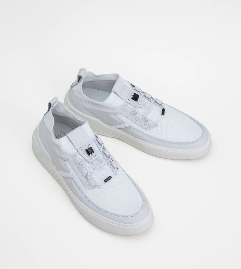 Tod's NO_CODE X IN LEATHER AND HIGH TECH FABRIC - WHITE outlook