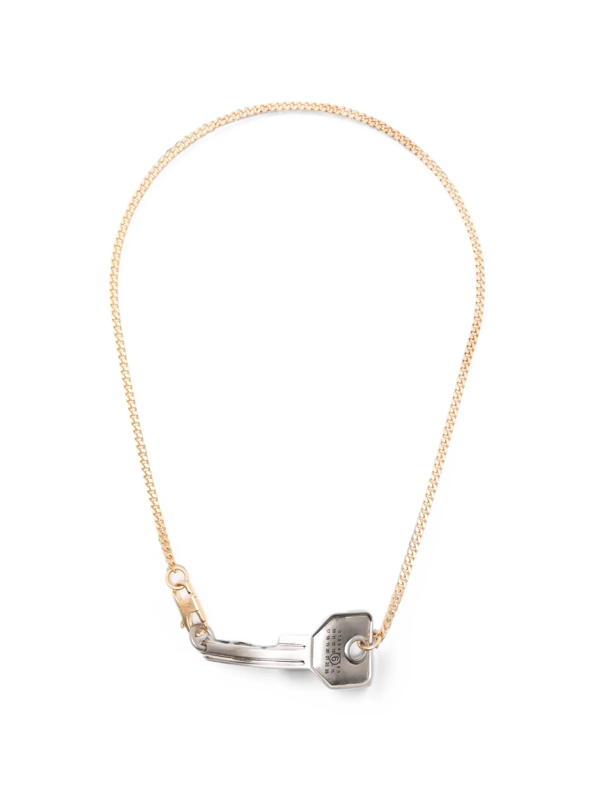 Mm6 Maison Margiela Key-pendant Curb-chain Necklace - 1