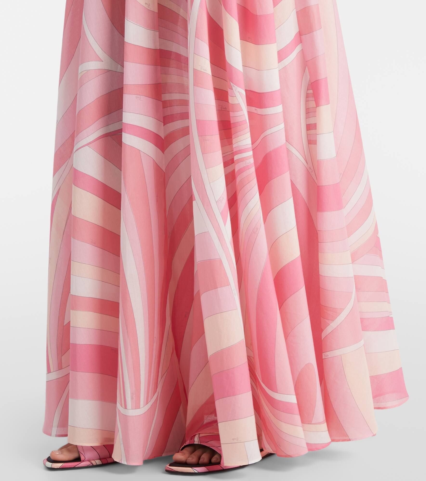 Iride high-rise cotton maxi skirt - 5