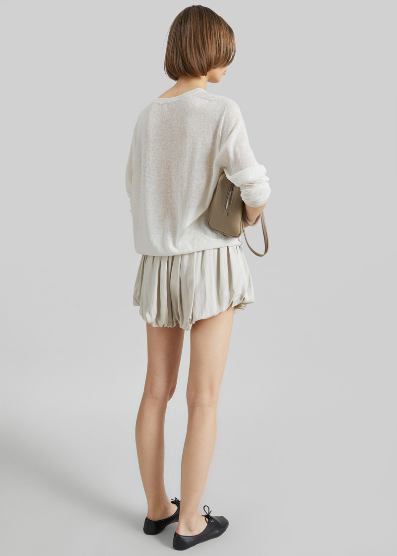Ivrea Sheer Knit Top - Ivory 8