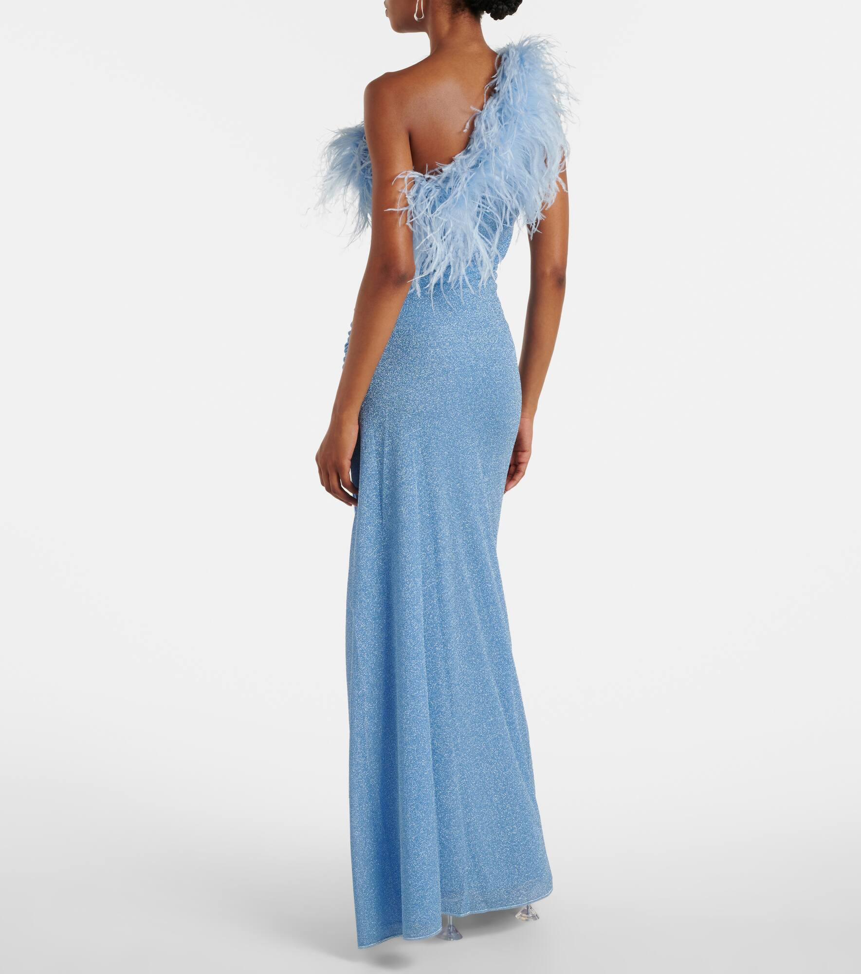 Lumière Plumage one-shoulder maxi dress - 3