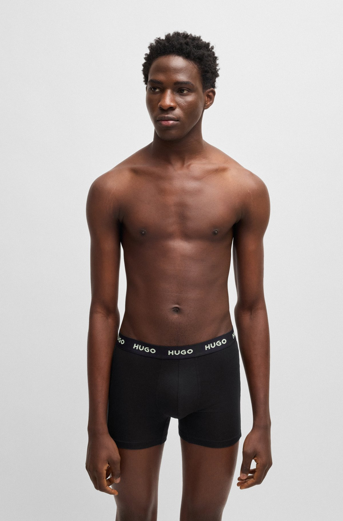 THREE-PACK OF STRETCH-COTTON BOXER BRIEFS WITH LOGOS - 6
