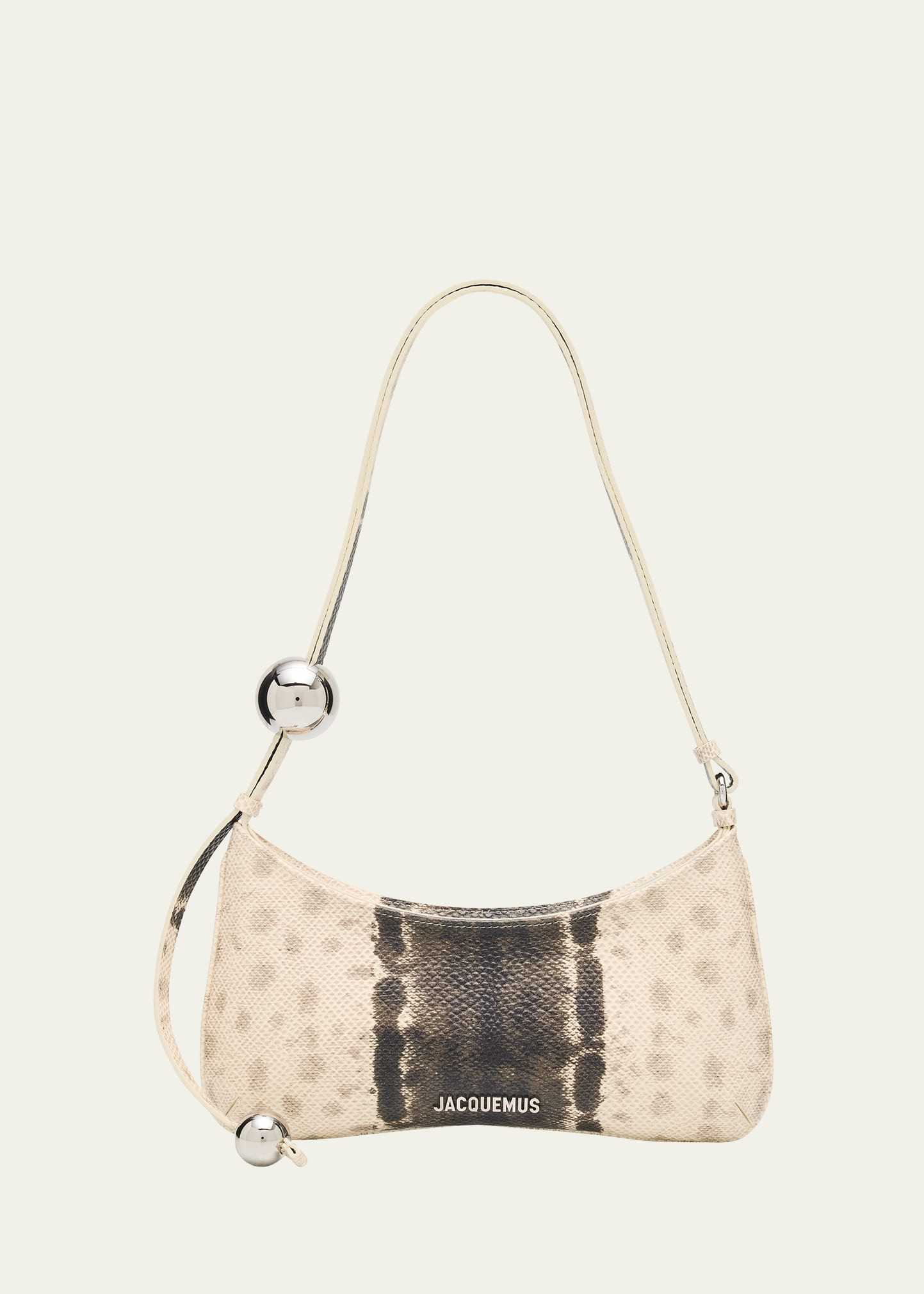 Le Bisou Snake-Embossed Leather Shoulder Bag - 1
