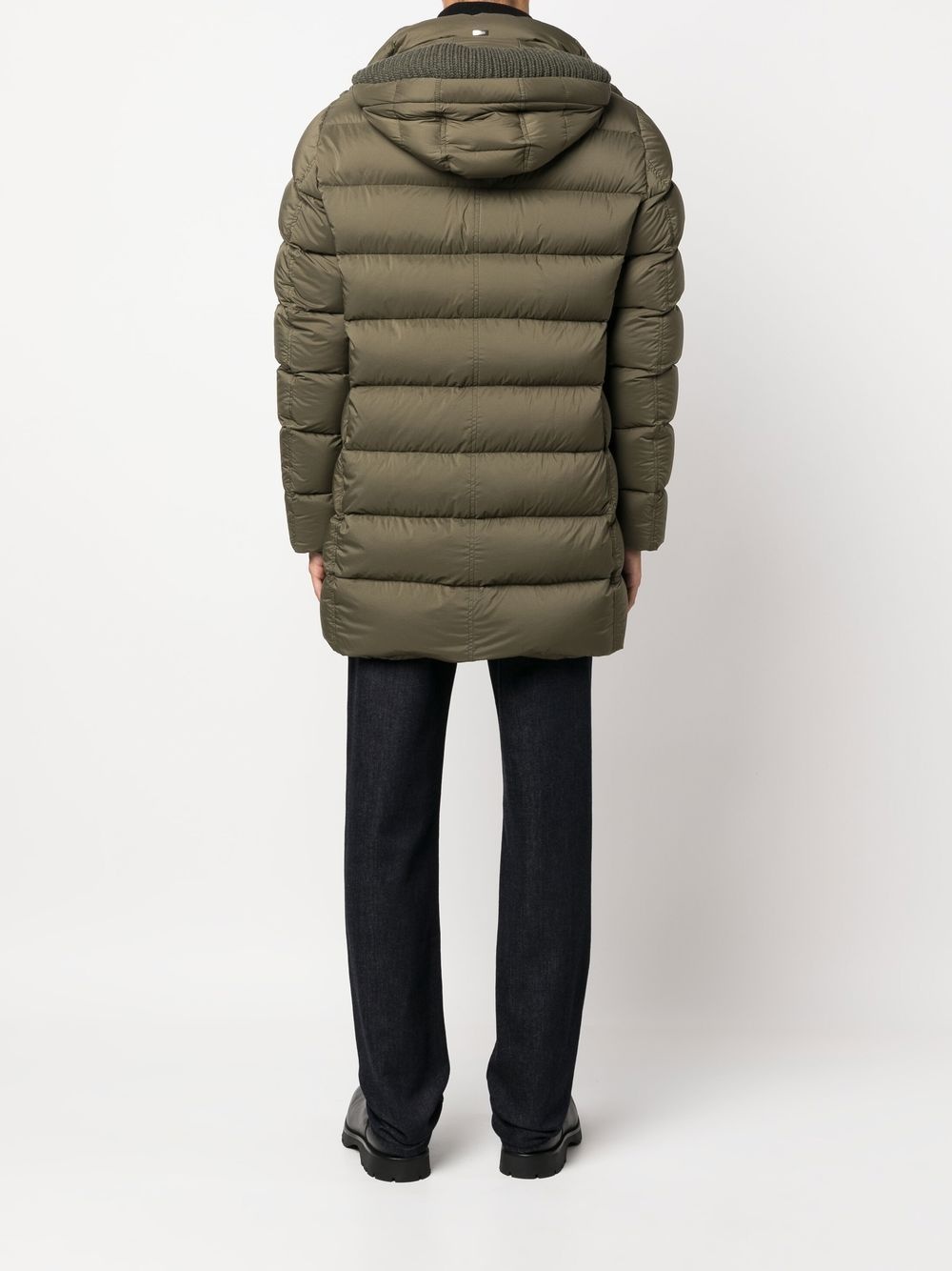 padded hooded down jacket - 4