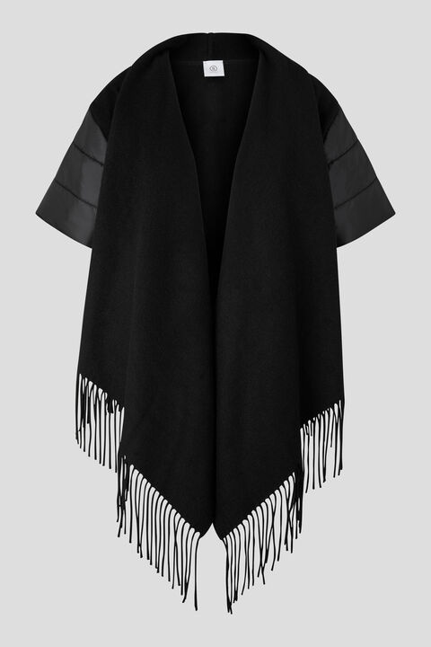 Nica Poncho jacket in Black - 1