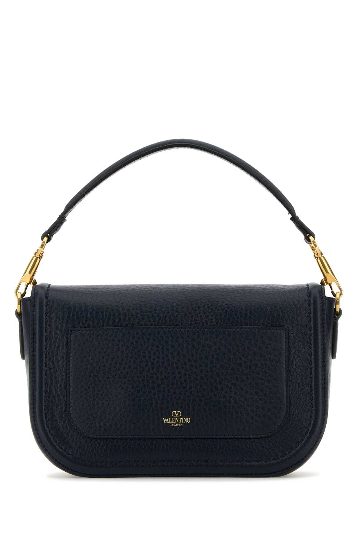 Valentino Garavani Women Midnight Blue Leather Alltime Shoulder Bag - 3