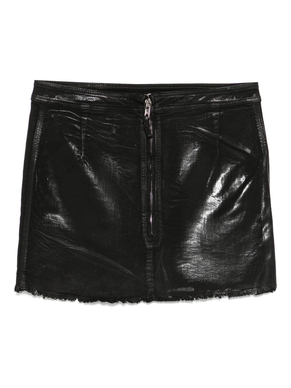 coated mini skirt - 2