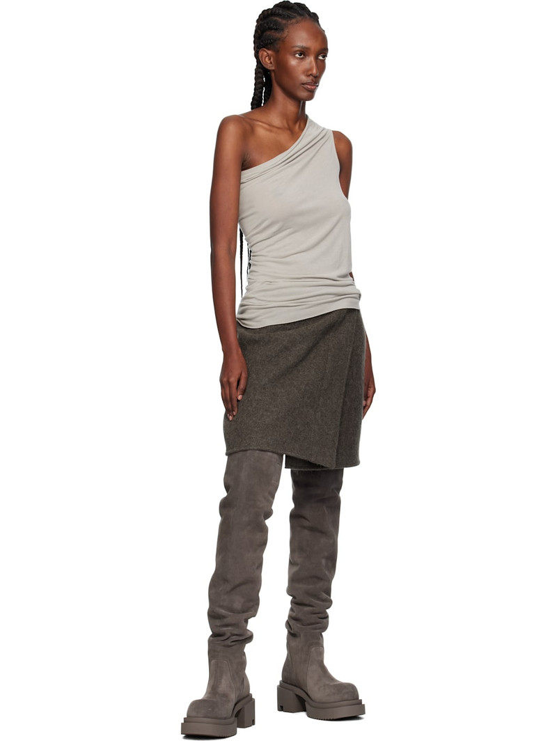 Rick Owens Gray Concordians Wader Bogun Tall Boots outlook