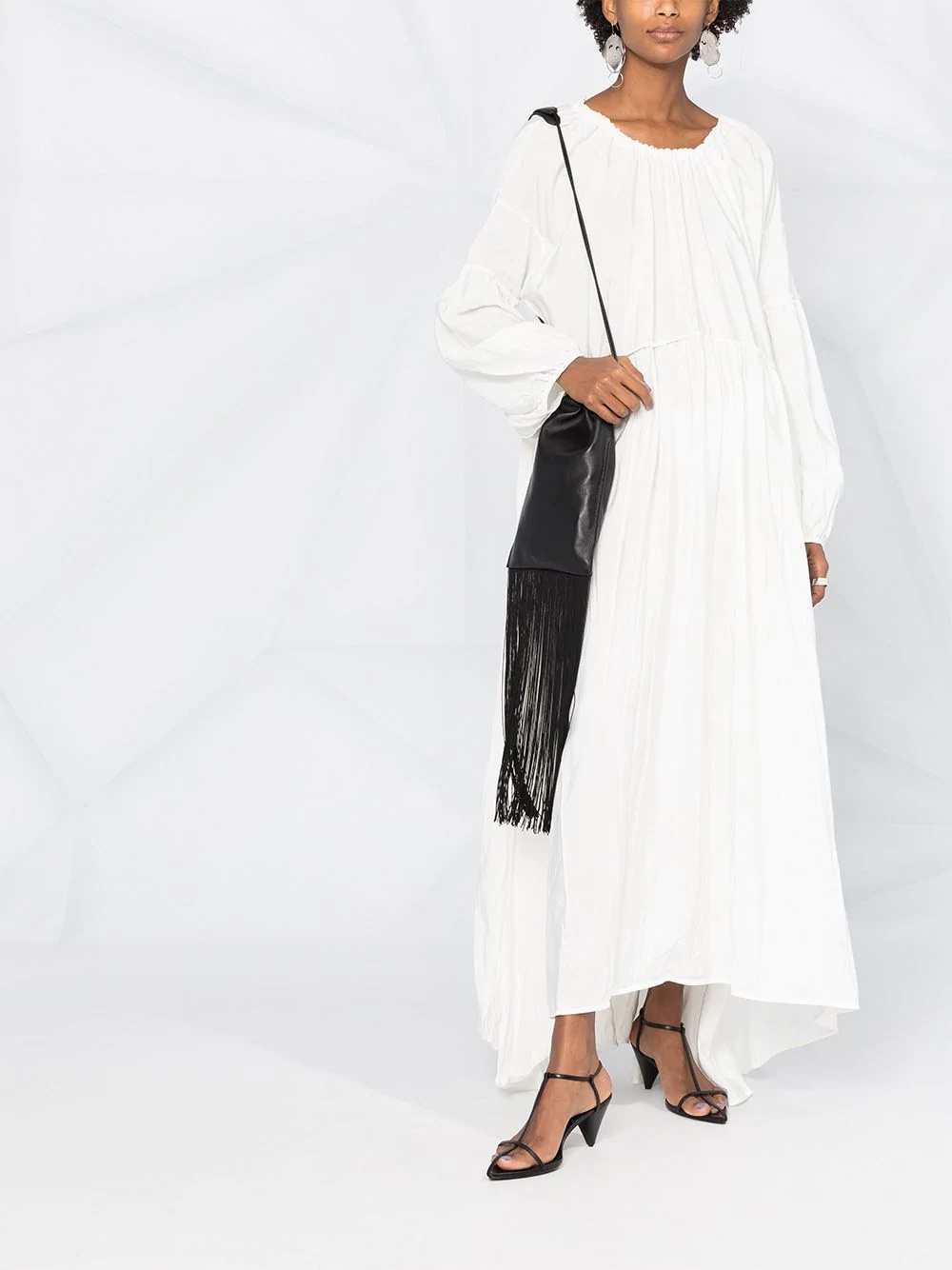 creased-effect maxi dress - 2