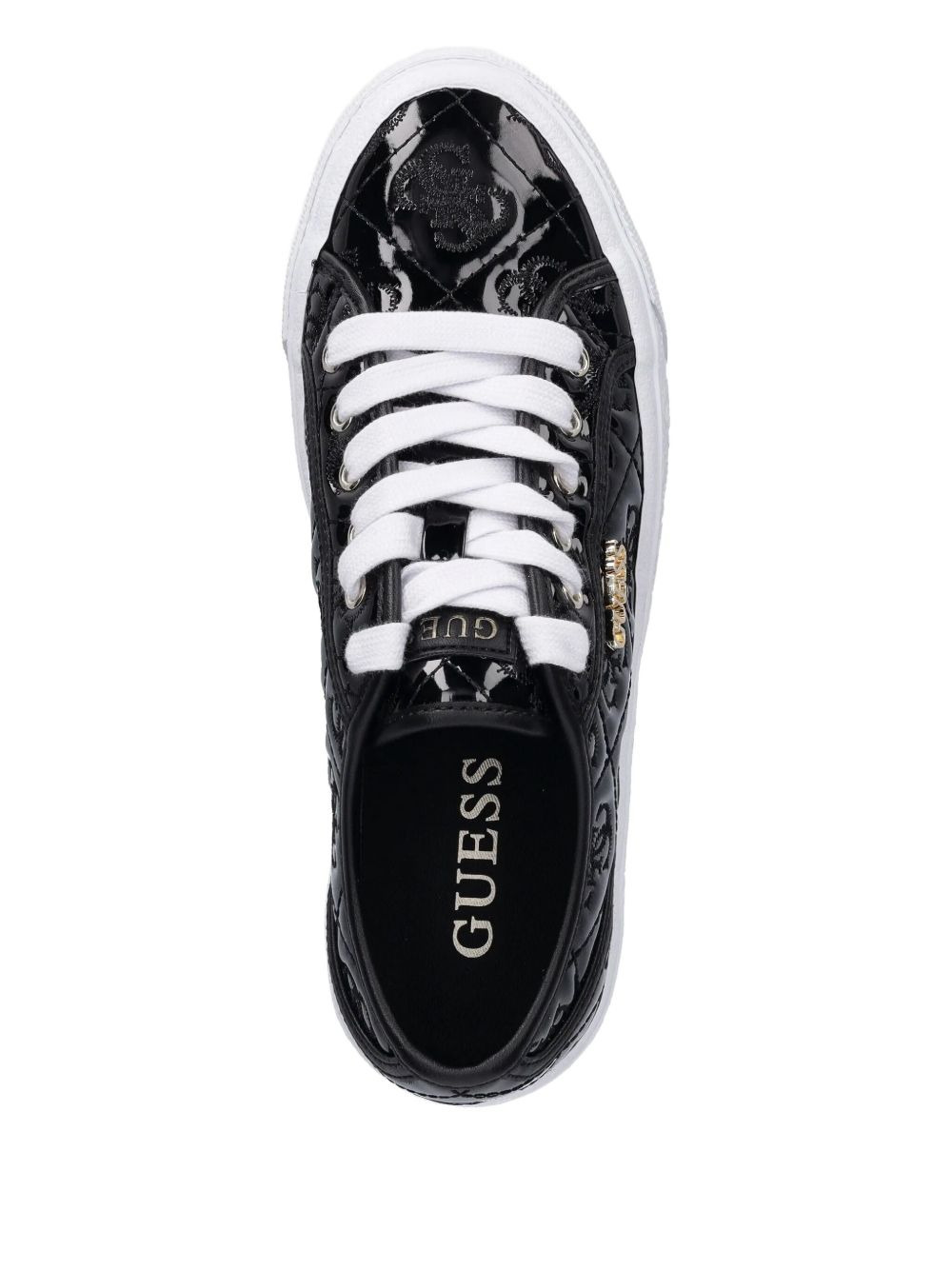 logo-quilted sneakers - 3