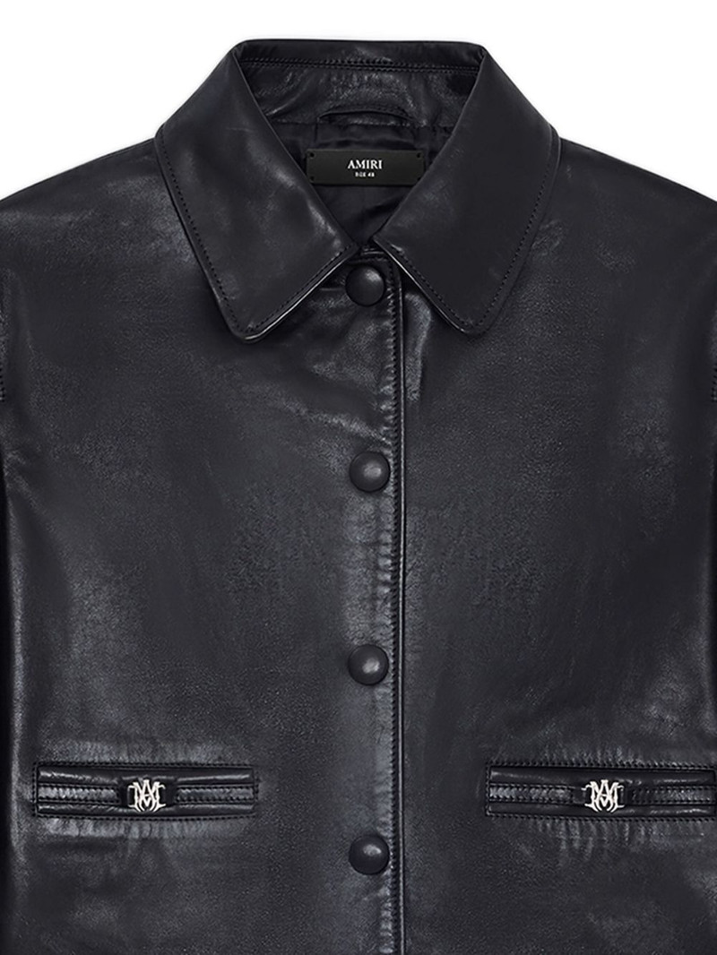 AMIRI buttoned leather jacket outlook