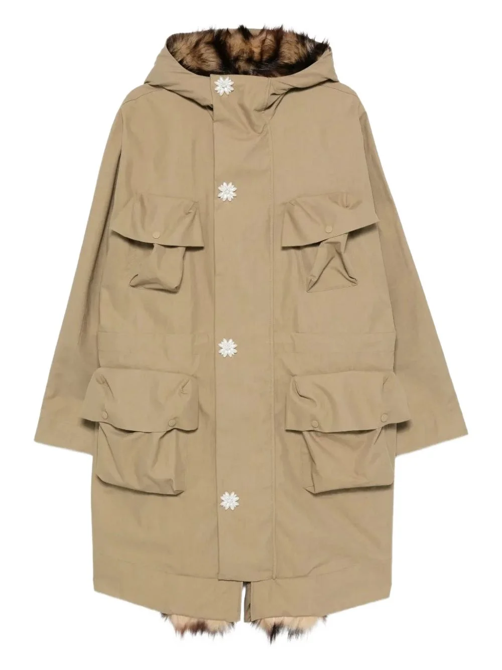 fur pocket parka - 1