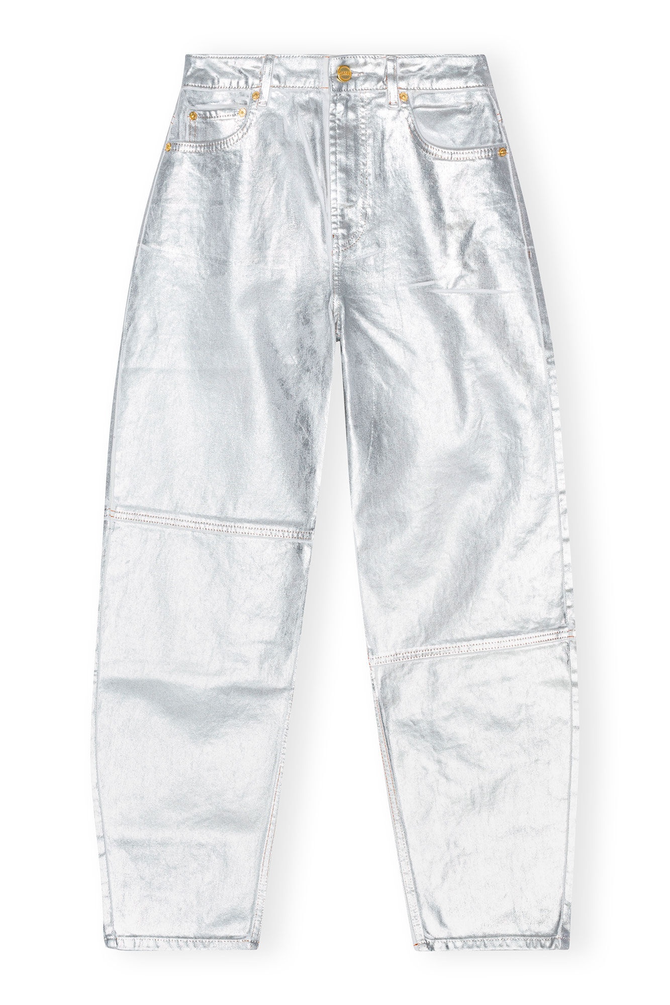 SILVER FOIL STARY JEANS - 1