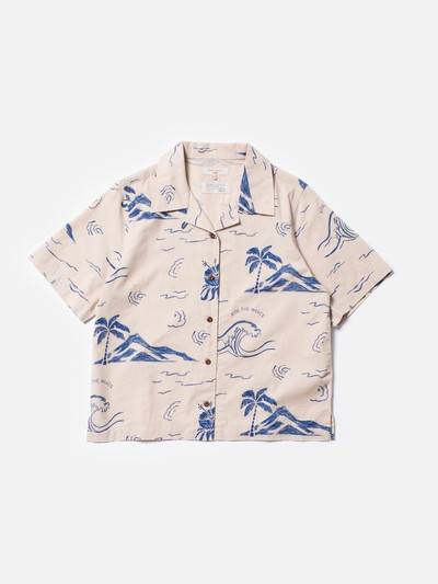 Nudie Jeans Moa Waves Hawaii Shirt Ecru outlook