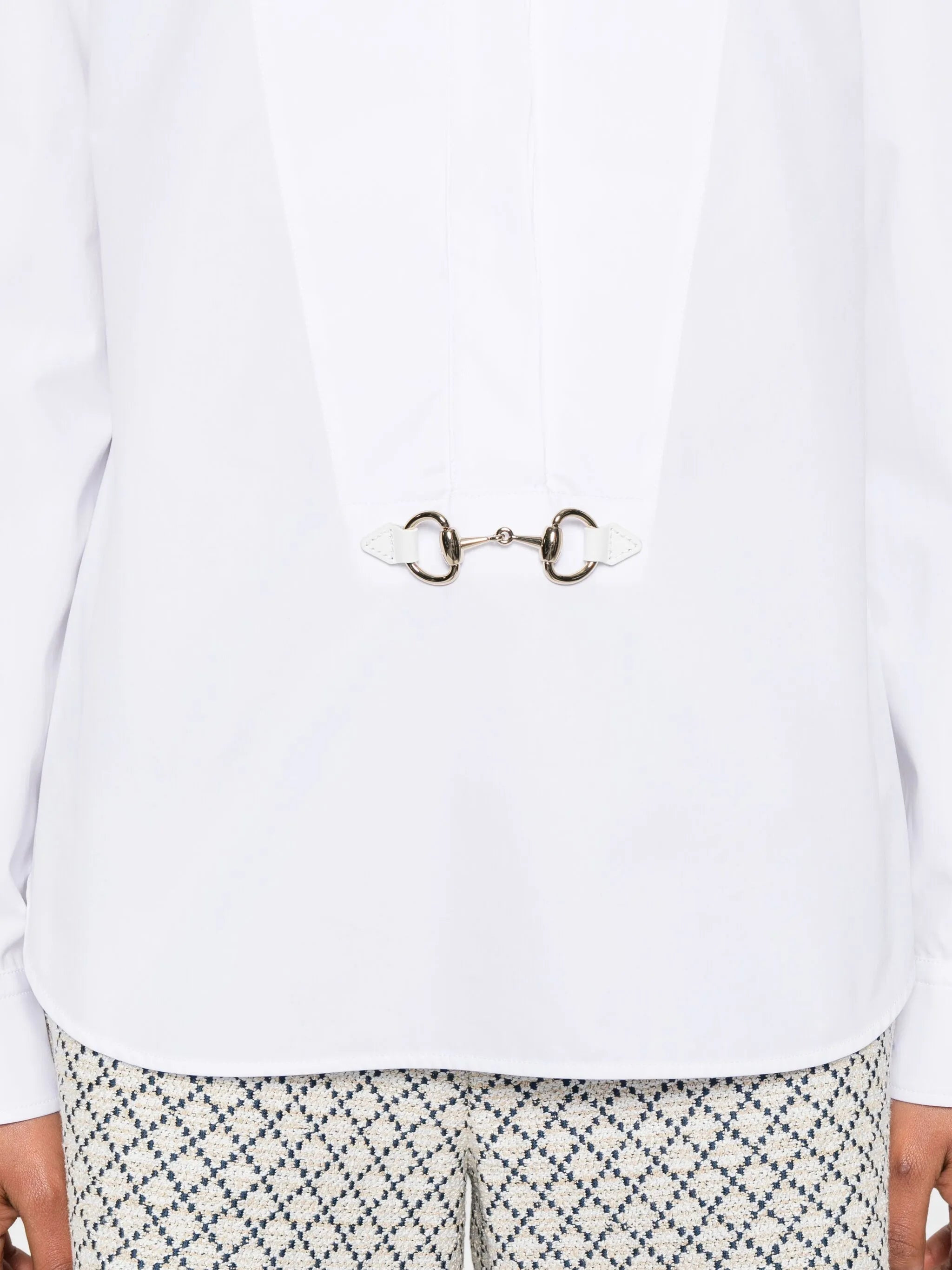 Gucci Horsebit Tie-neck Shirt - 5